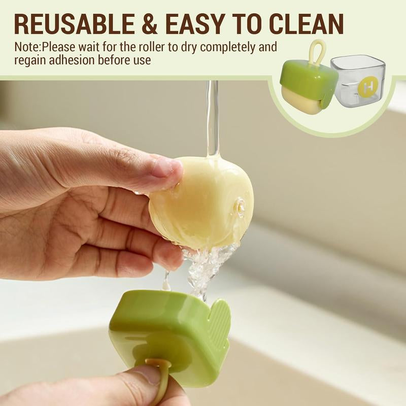 Lint Rollers for Pet Hair,Washable Sticky Roller Reusable Lint Remover Portable Pet Hair Remover for Clothes,Travel Household (Beige)